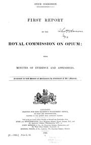 Tapa de First report of the Royal Commission on Opium