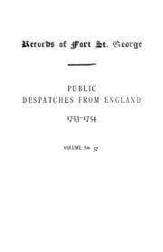 Tapa de Records of the Madras government