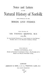 Tapa de Notes and letters on the natural history of Norfolk