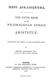 Tapa de The fifth book of the Nicomachean ethics of Aristotle