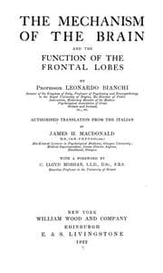 Tapa de The mechanism of the brain and the function of the frontal lobes