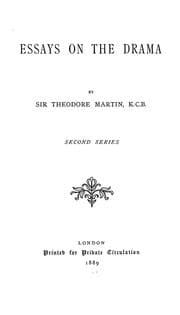 Tapa de Essays on the drama