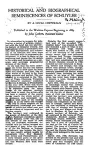 Tapa de Historical and biographical reminiscences of Schuyler, by a local historian