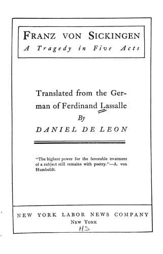 Tapa de Franz von Siekingen
