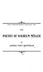 Tapa de The poetry of Wilhelm Müller