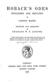 Tapa de Horace's odes