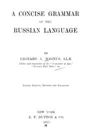 Tapa de A concise grammar of the Russian language