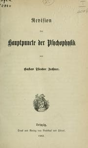 Tapa de Revision der Hauptpuncte der Psychophysik