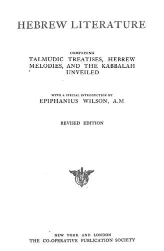 Tapa de Hebrew literature