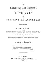Tapa de A universal and critical dictionary of the English language