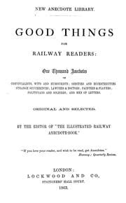 Tapa de Good things for railway readers