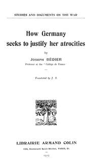 Tapa de How Germany seeks to justify her atrocities