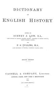 Tapa de The dictionary of English history