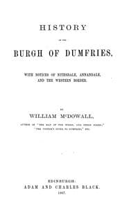 Tapa de History of the burgh of Dumfries