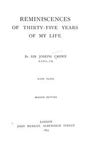 Tapa de Reminiscences of thirty-five years of my life