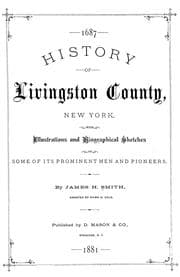Tapa de History of Livingston County, New York