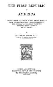 Tapa de The first republic in America