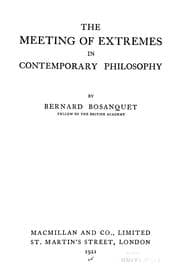 Tapa de The meeting of extremes in contemporary philosophy