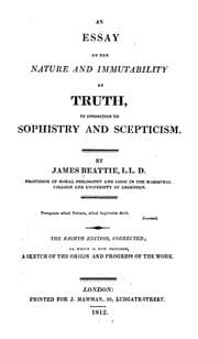Tapa de An essay on the nature and immutability of truth in opposition to sophistry and scepticism