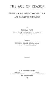 Tapa de The age of reason: being an investigation of true and fabulous theology