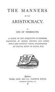 Tapa de The Manners of the aristocracy