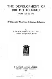 Tapa de The development of British thought from 1820 to 1890