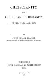 Tapa de Christianity and the ideal of humanity in old times and new