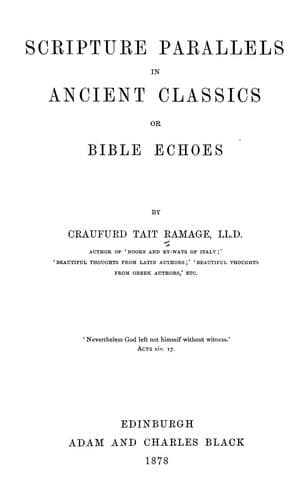 Tapa de Scripture parallels in ancient classics