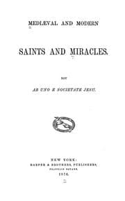 Tapa de Mediæval and modern saints and miracles