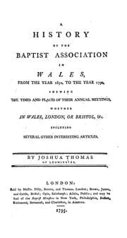Tapa de A history of the Baptist Association in Wales