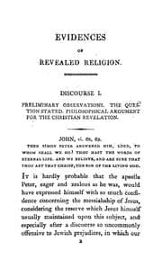 Tapa de A summary view of the evidence and practical importance of the Christian revelation