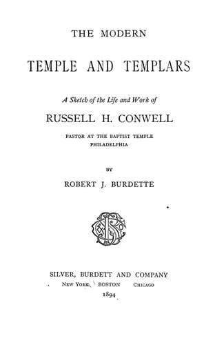Tapa de The modern temple and templars