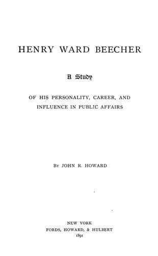 Tapa de Henry Ward Beecher