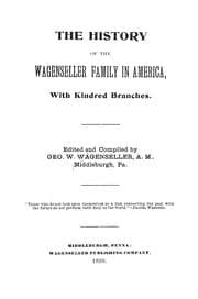 Tapa de The history of the Wagenseller family in America