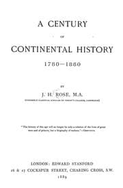 Tapa de Century of continental history 1780-1880