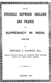 Tapa de The struggle between England and France for supremacy in India