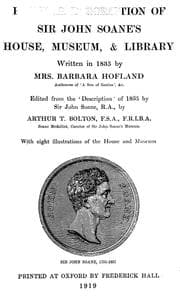 Tapa de Popular description of Sir John Soane's house, museum and library