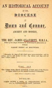 Tapa de An historical account of the Diocese of Down and Connor, ancient and modern