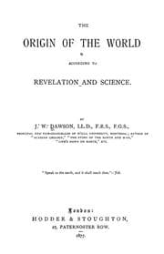Tapa de The origin of the world according to revelation and science