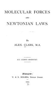 Tapa de Molecular forces and Newtonian laws ...