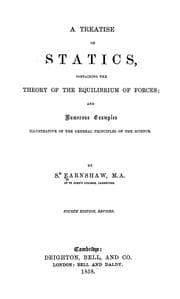 Tapa de A treatise on statics