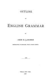 Tapa de Outline of English grammar