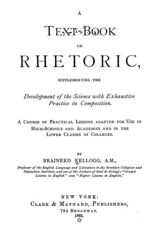 Tapa de A text-book on rhetoric