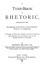 Tapa de A text-book on rhetoric