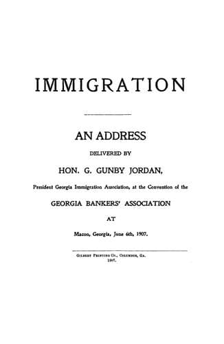 Tapa de Immigration