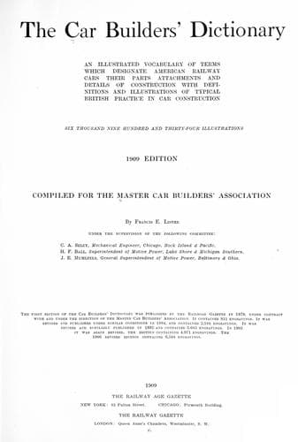 Tapa de The car builders' dictionary