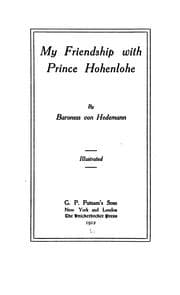 Tapa de My friendship with Prince Hohenlohe