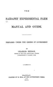 Tapa de The Saidapet Experimental Farm manual and guide