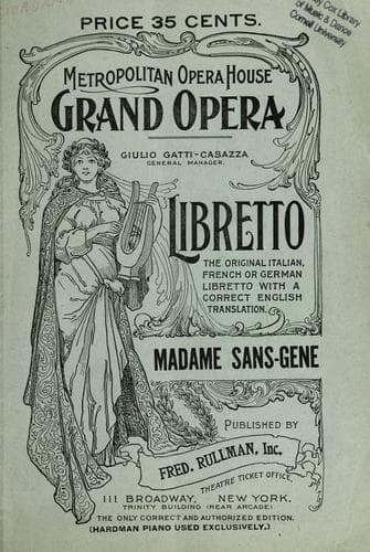 Tapa de Madame Sans-Gêne