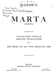 Tapa de Flotow's opera Marta